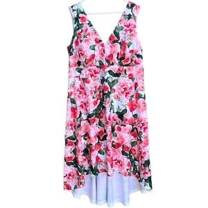 NWT Calvin Klein Dress Floral High Low Hem Size 16W